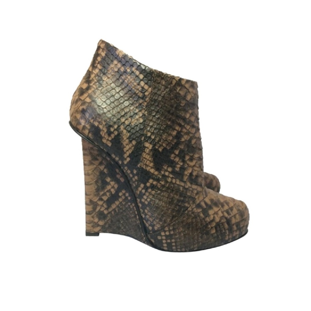 Giuseppe Zanotti Brown Python Leather Daisy Bootie